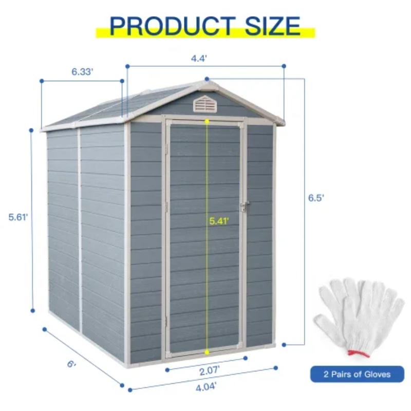 Outdoor Furniture In Store - 6x4ft Resin Outdoor Storage Shed Kit-Perfect