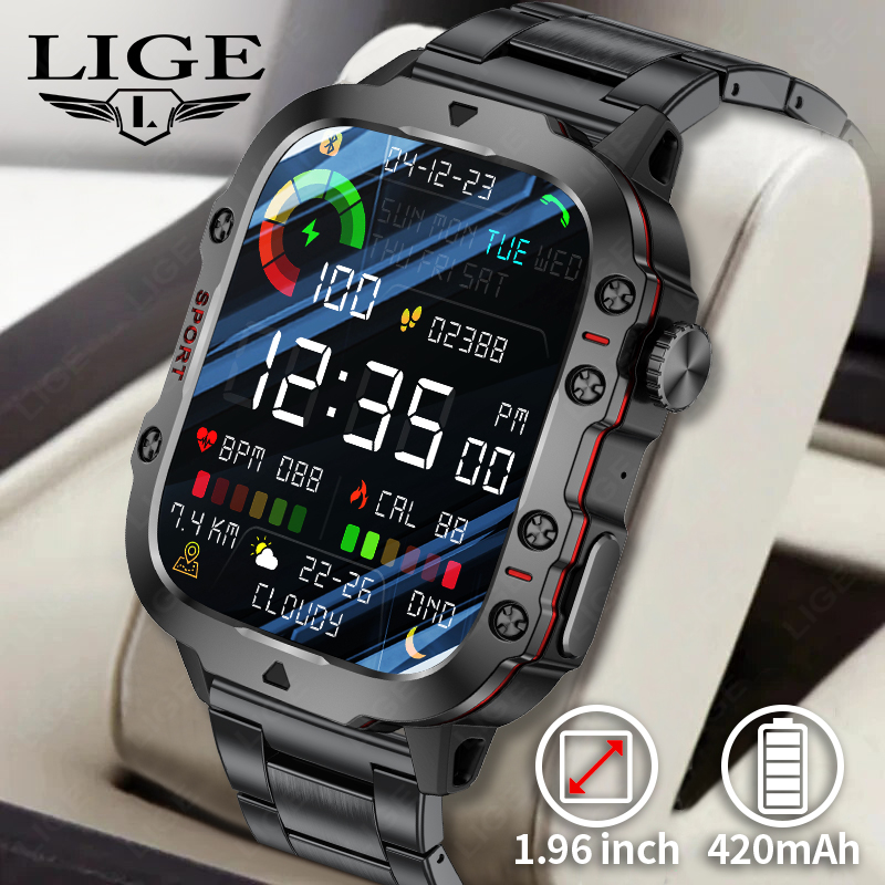 Outdoor Rug Waterproof - 2026 Rugged Military Fitness Smart Watch