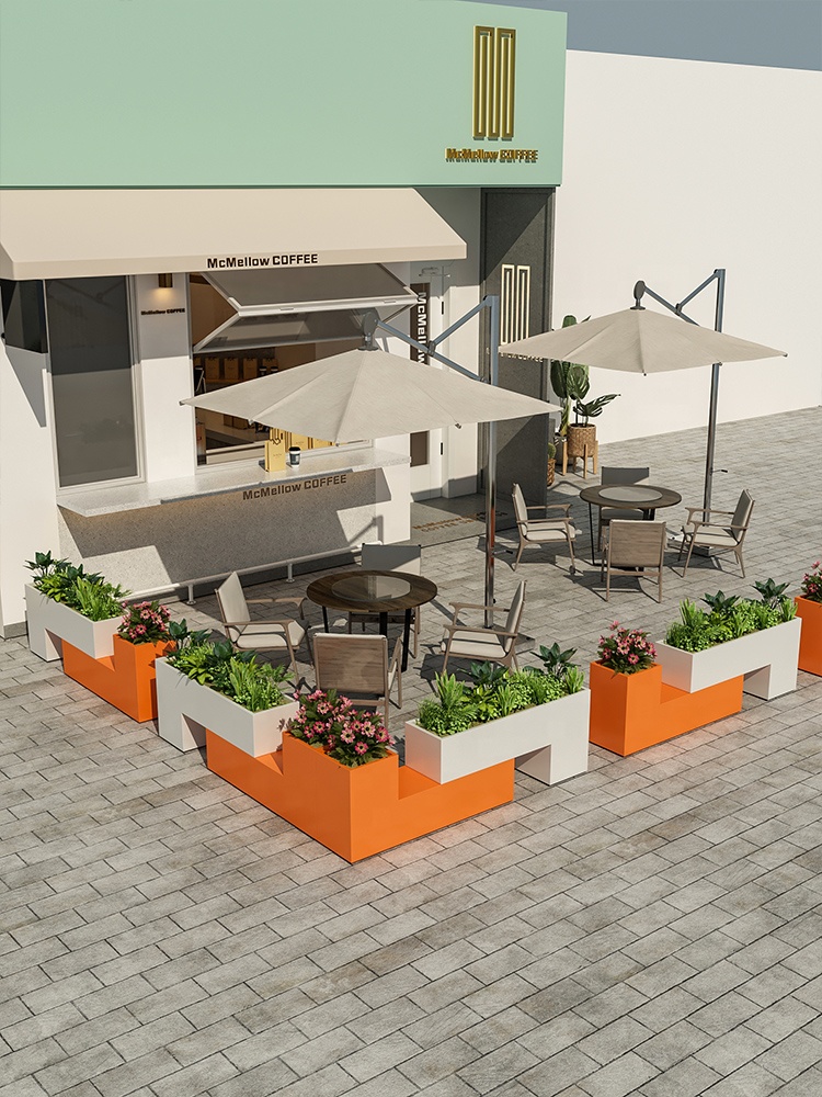 Outdoor Furniture In Store - &Outdoor Wrought-Iron Flower Beds Partition Planters