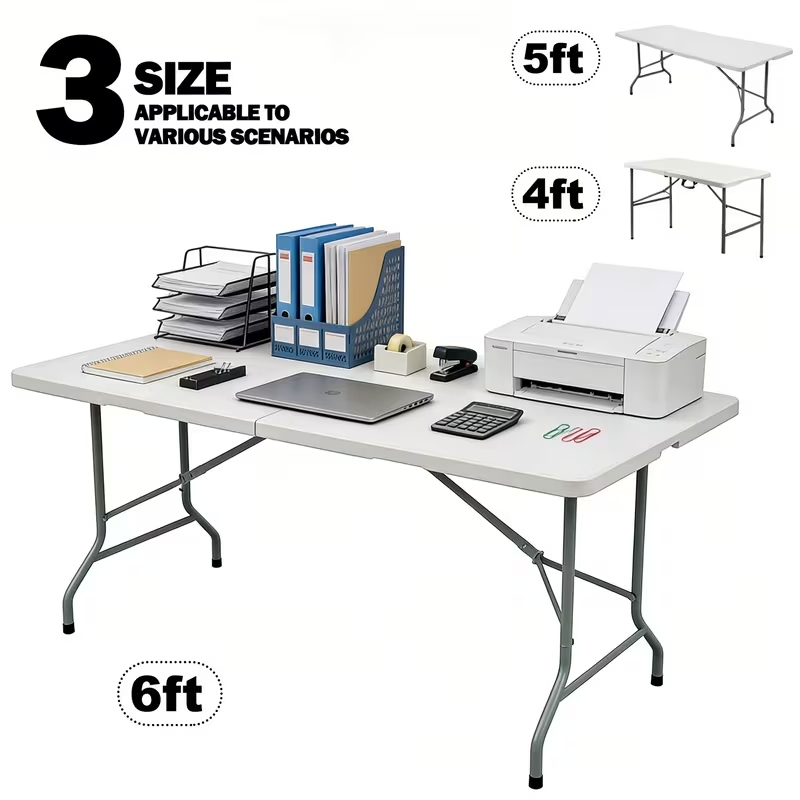 Outdoor Furniture In Store - Folding Table,Portable Plastic Table with Carry