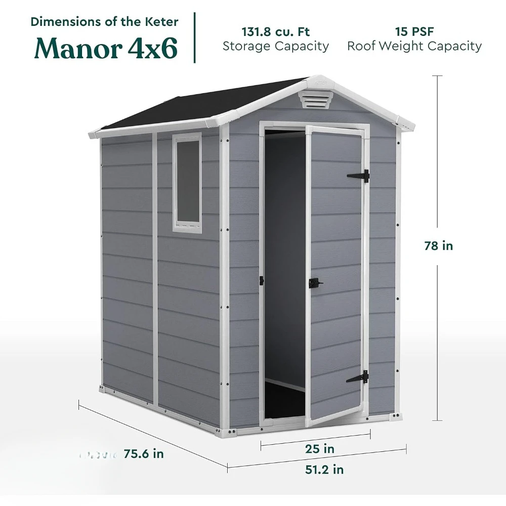 A Manor 4x6 Resin Outdoor Stor - огляд і ціна Outdoor Furniture In Store