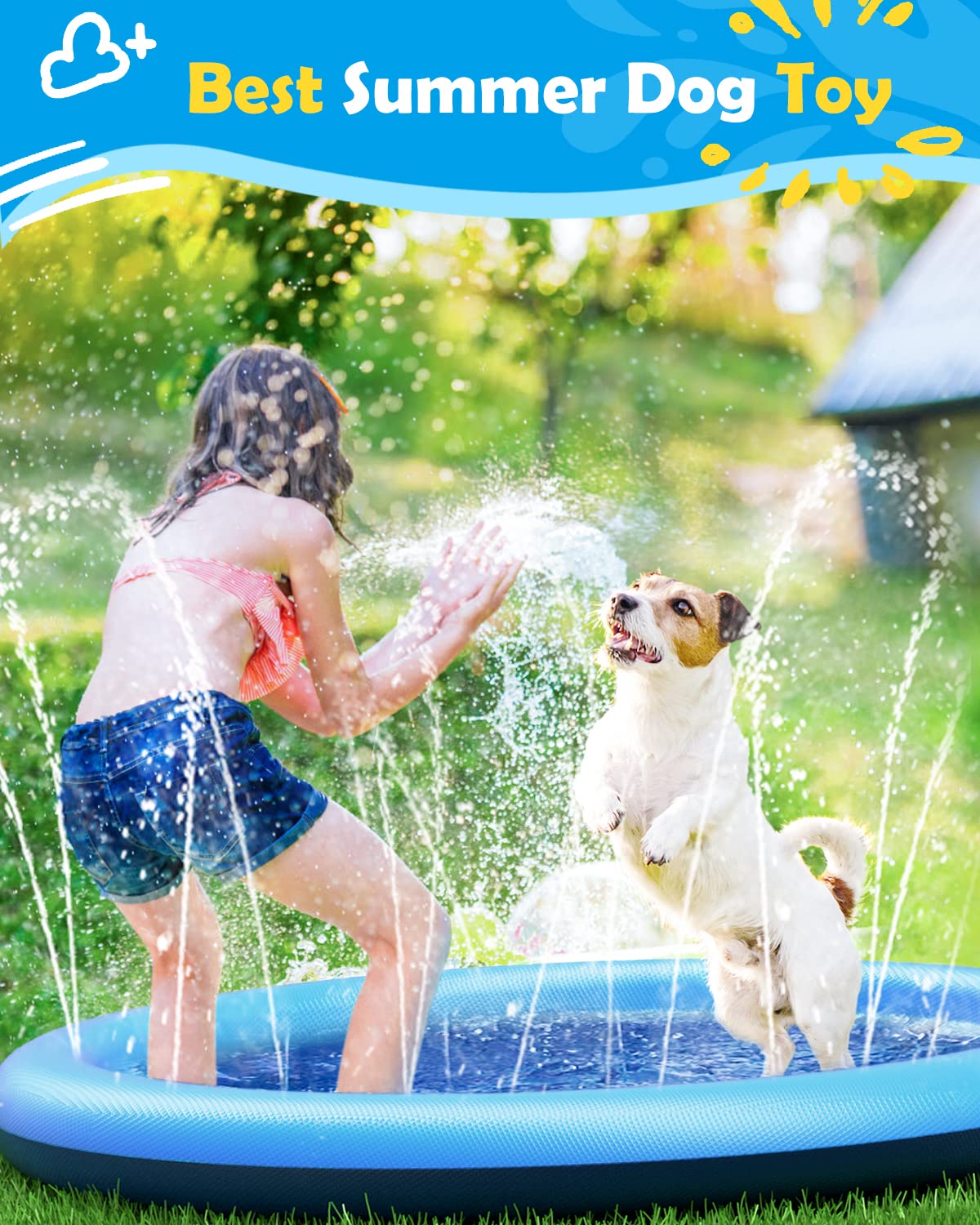 Dog Splash Pad Thick Sprinkler - огляд і ціна Outdoor Rug Waterproof