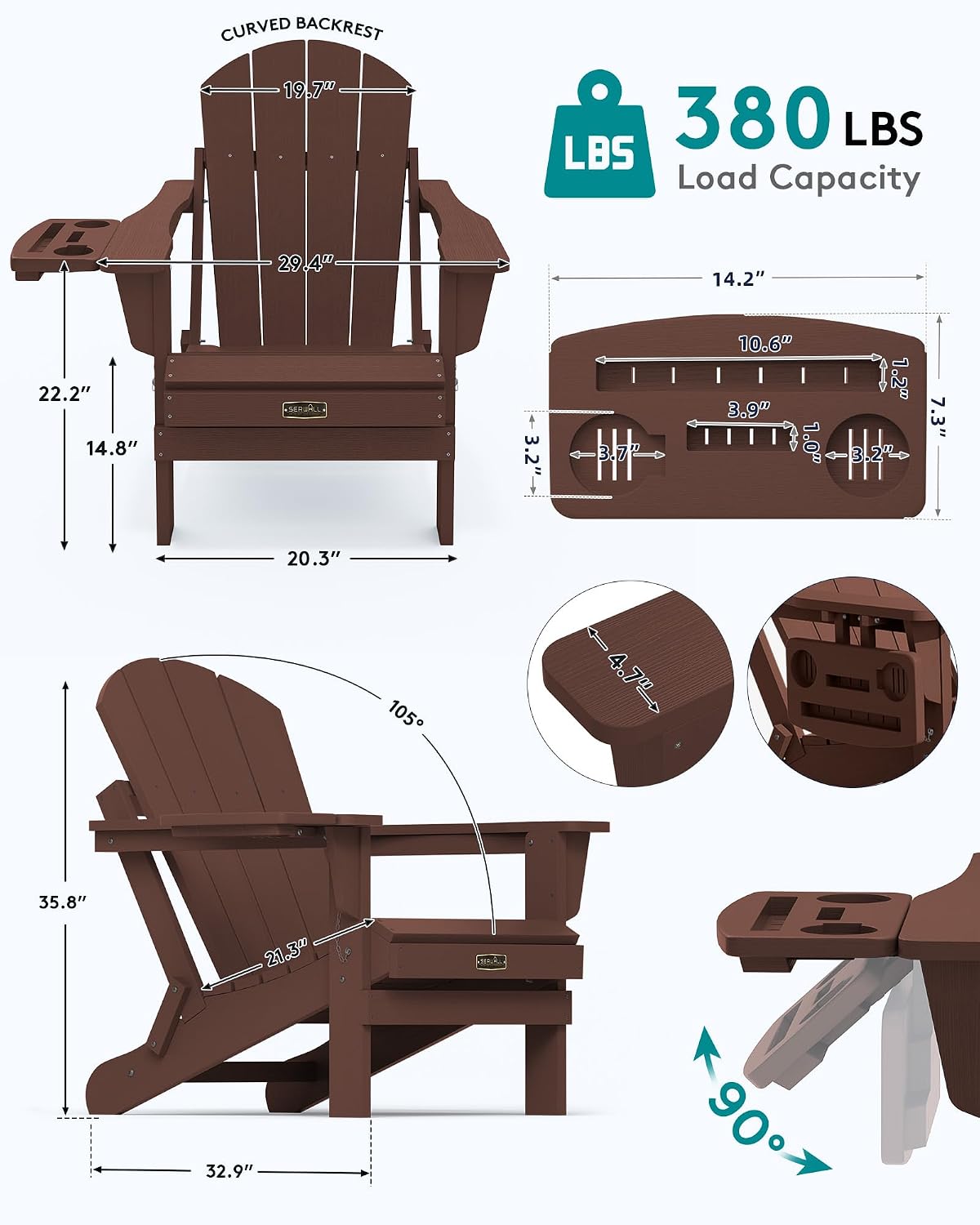 Folding Adirondack Chair Set 2 - огляд і ціна Outdoor Furniture Fire Pit Set