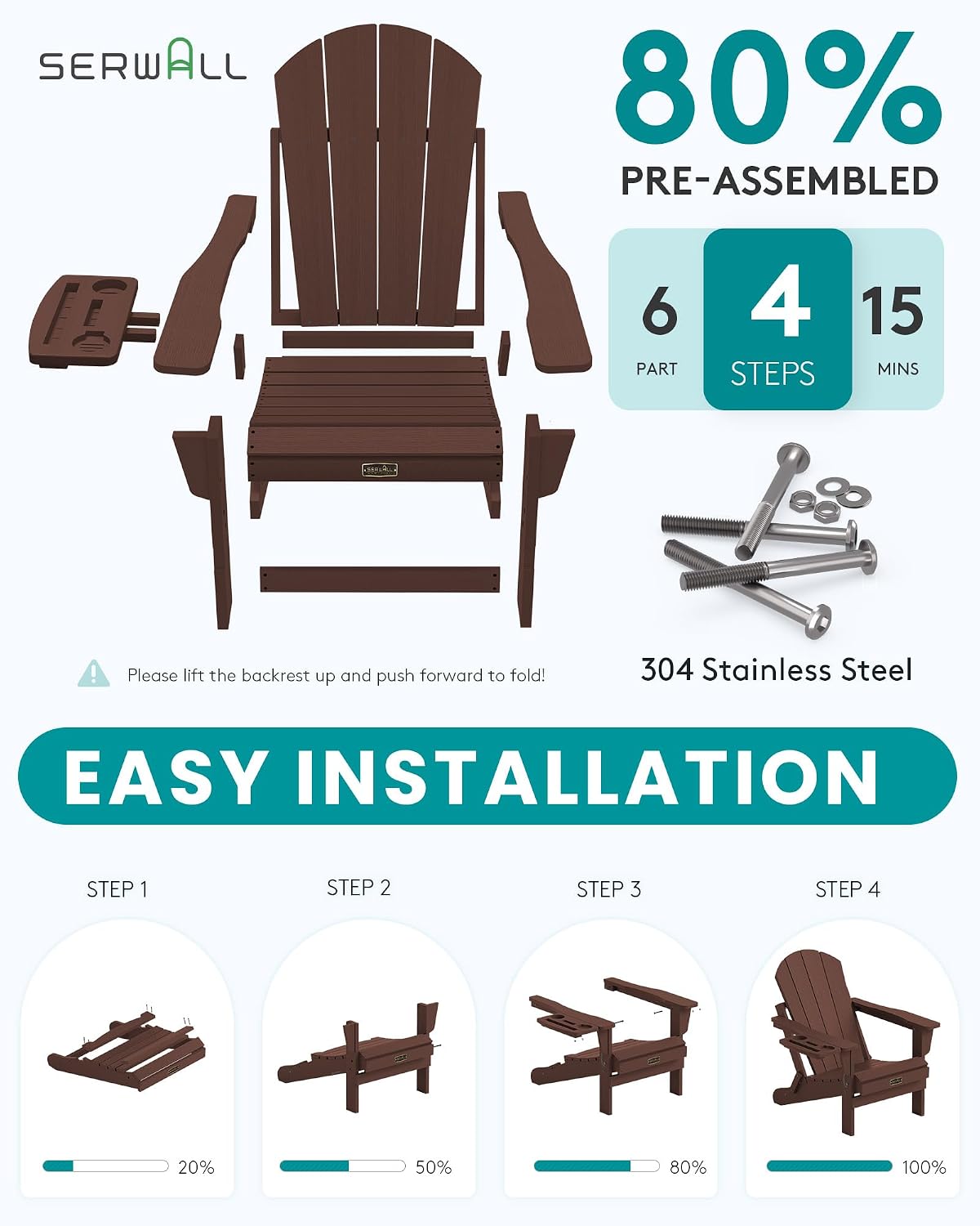 Folding Adirondack Chair Set 2 - огляд і ціна Outdoor Furniture Fire Pit Set