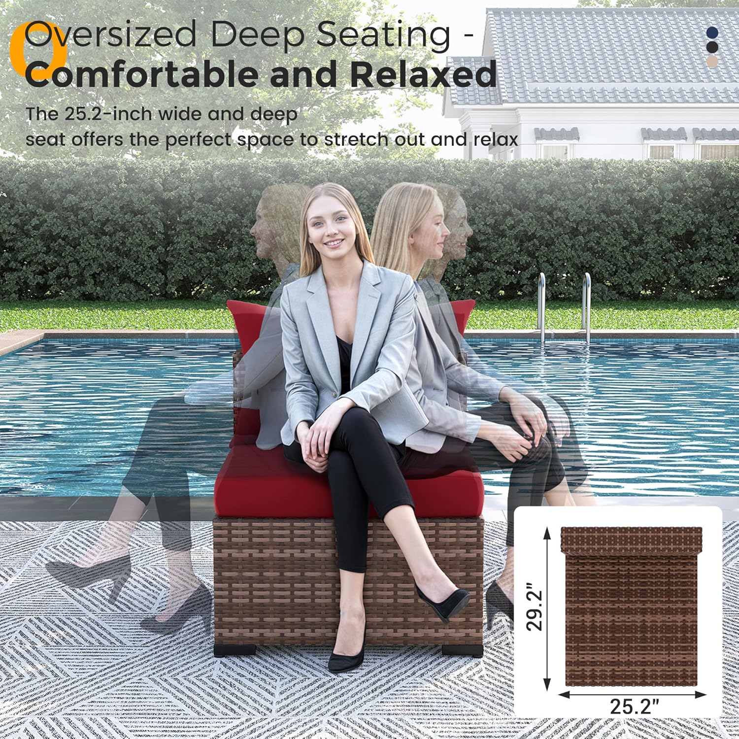 8pc All-Weather Wicker Section - огляд і ціна Outdoor Furniture Fire Pit Set