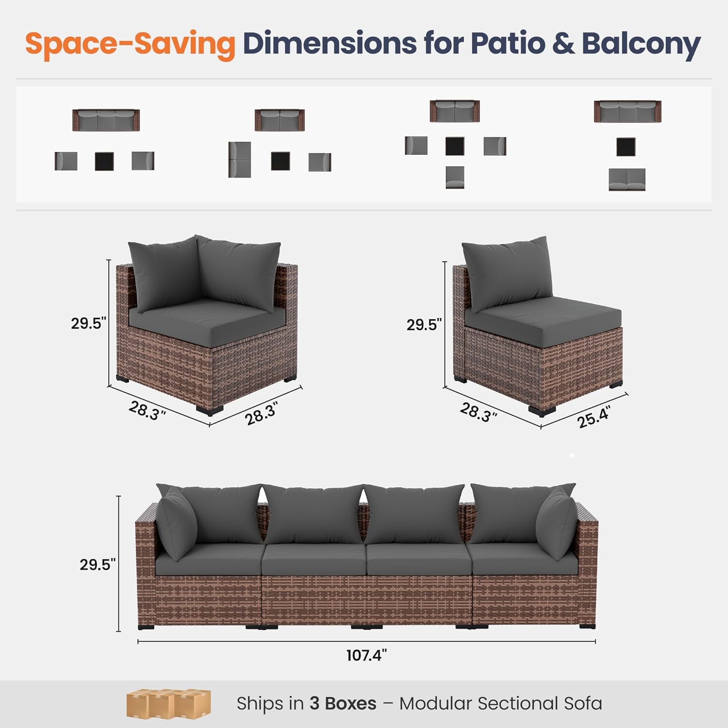 5-Piece Outdoor Sectional Sofa - огляд і ціна Outdoor Furniture Fire Pit Set