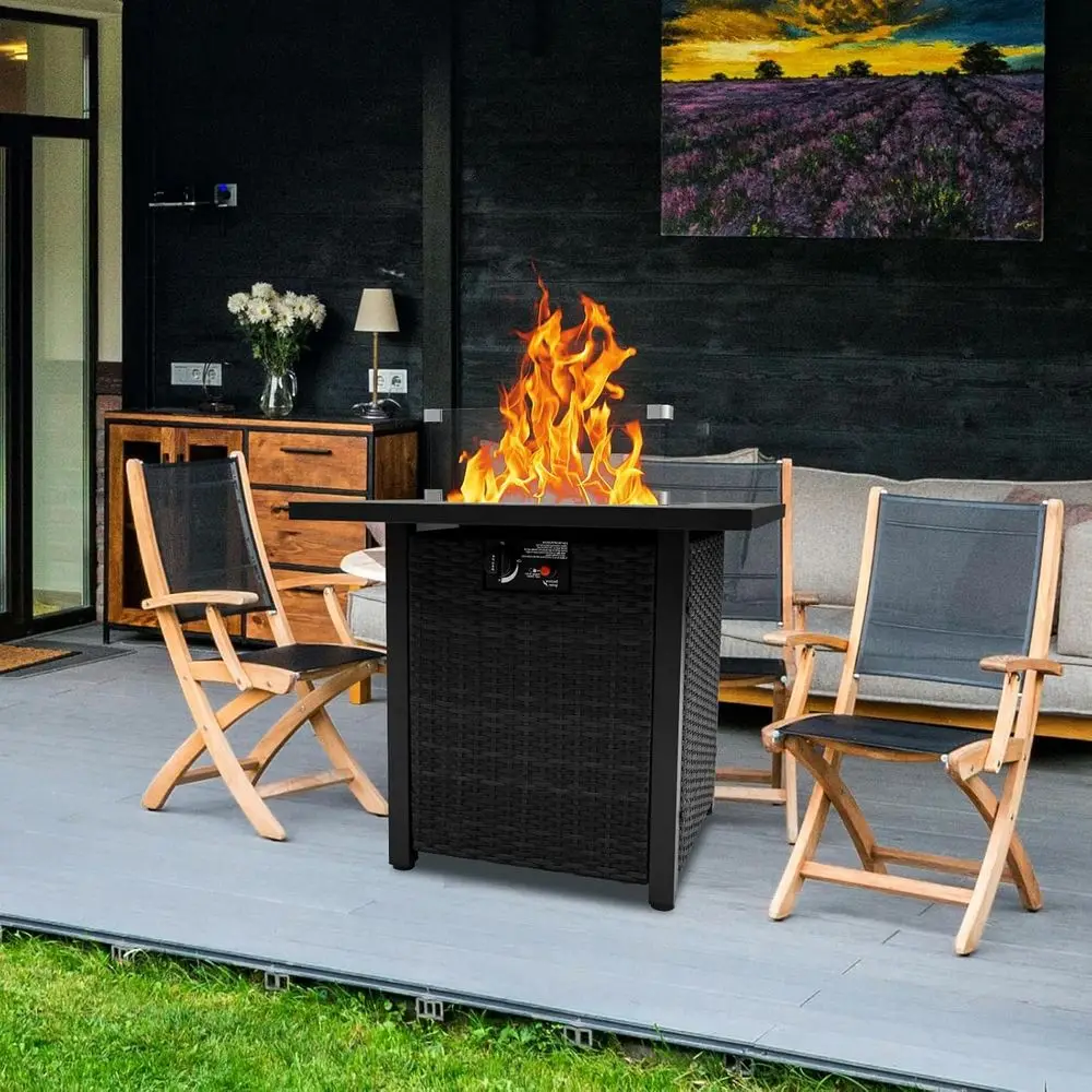 Wicker Outdoor Patio Furniture - огляд і ціна Outdoor Furniture Fire Pit Set