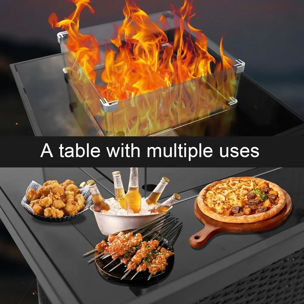 Wicker Outdoor Patio Furniture - огляд і ціна Outdoor Furniture Fire Pit Set