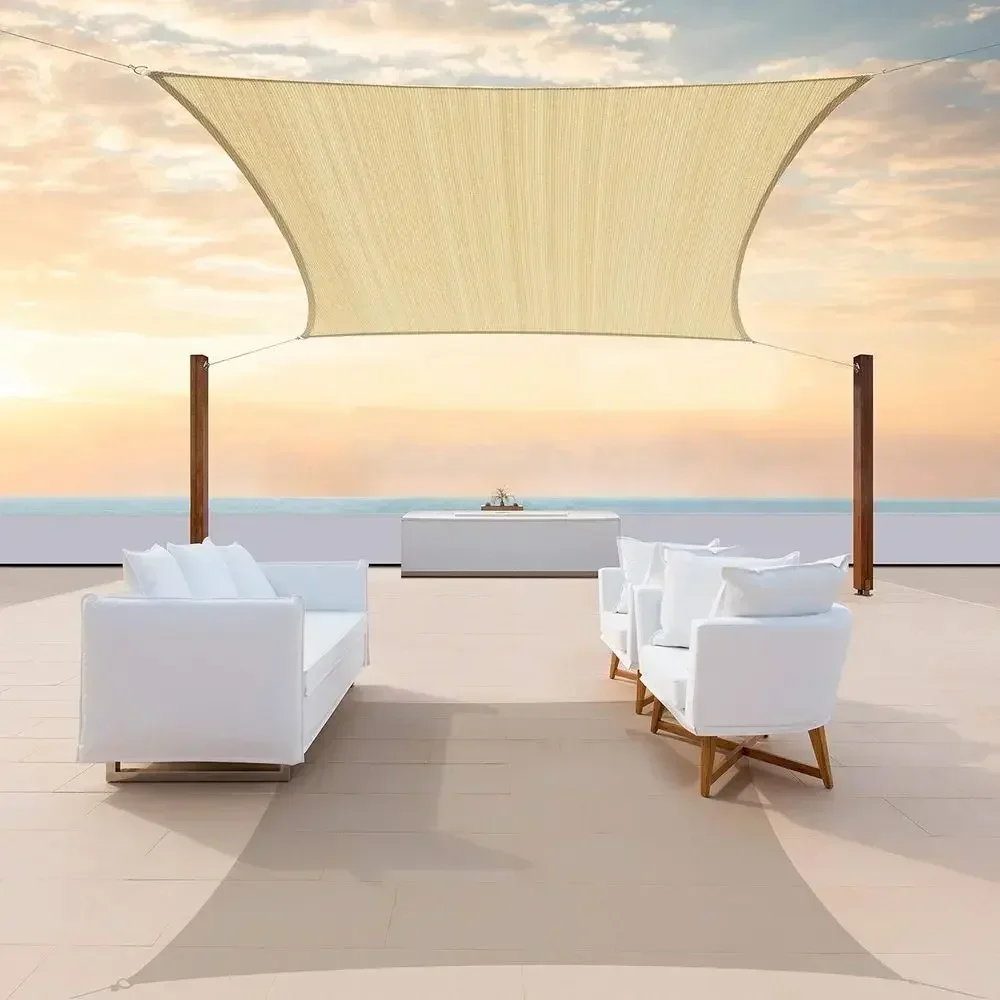 8' X 10' Beige Sun Shade Sail  - огляд і ціна Sun Sail Shade