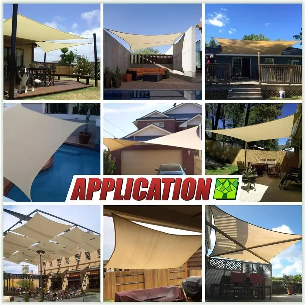 8' X 10' Beige Sun Shade Sail  - огляд і ціна Sun Sail Shade