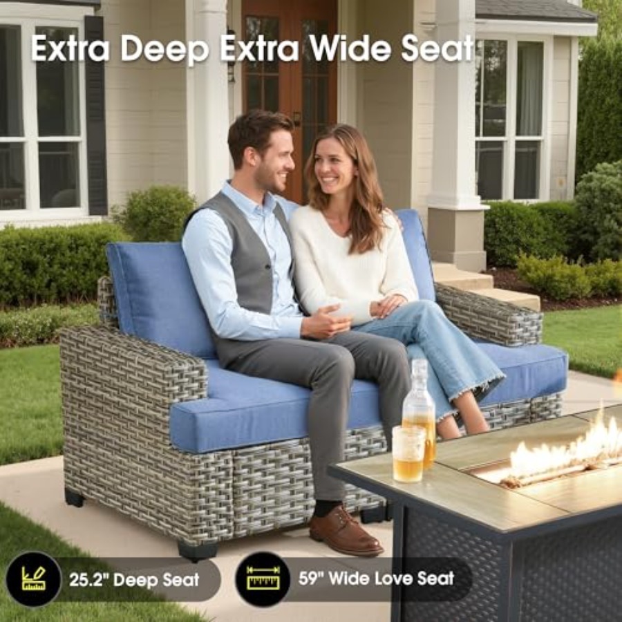 Outdoor Sectional Patio Furnit - огляд і ціна Outdoor Furniture Fire Pit Set