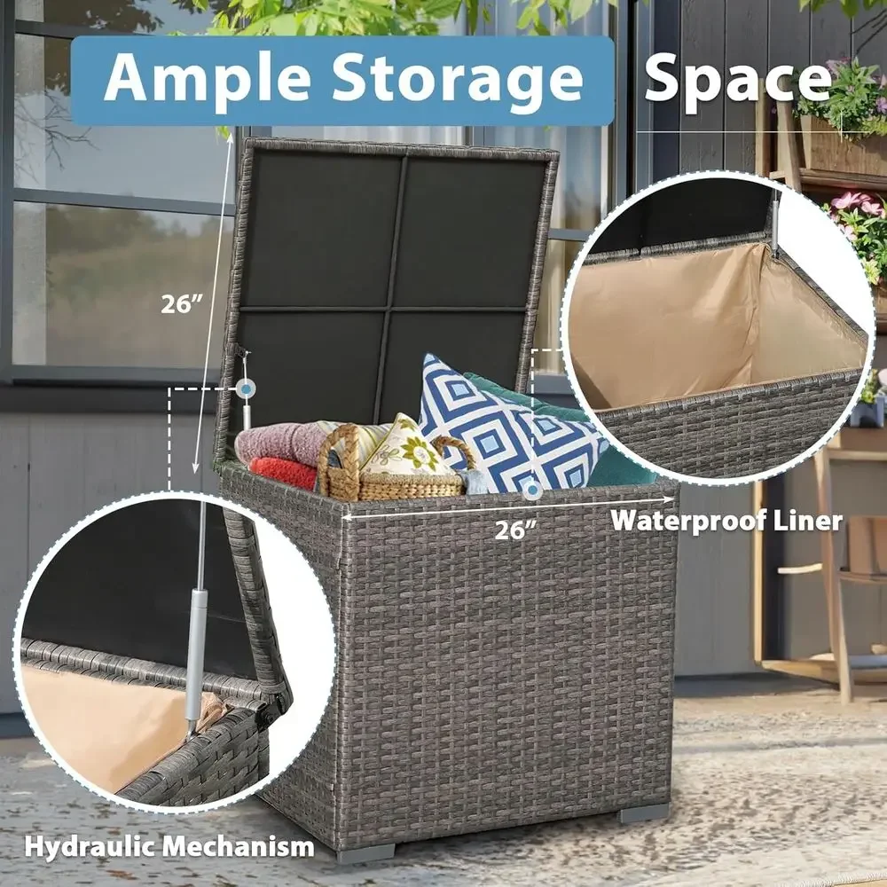 8-Piece Patio Furniture Set wi - огляд і ціна Outdoor Furniture Fire Pit Set