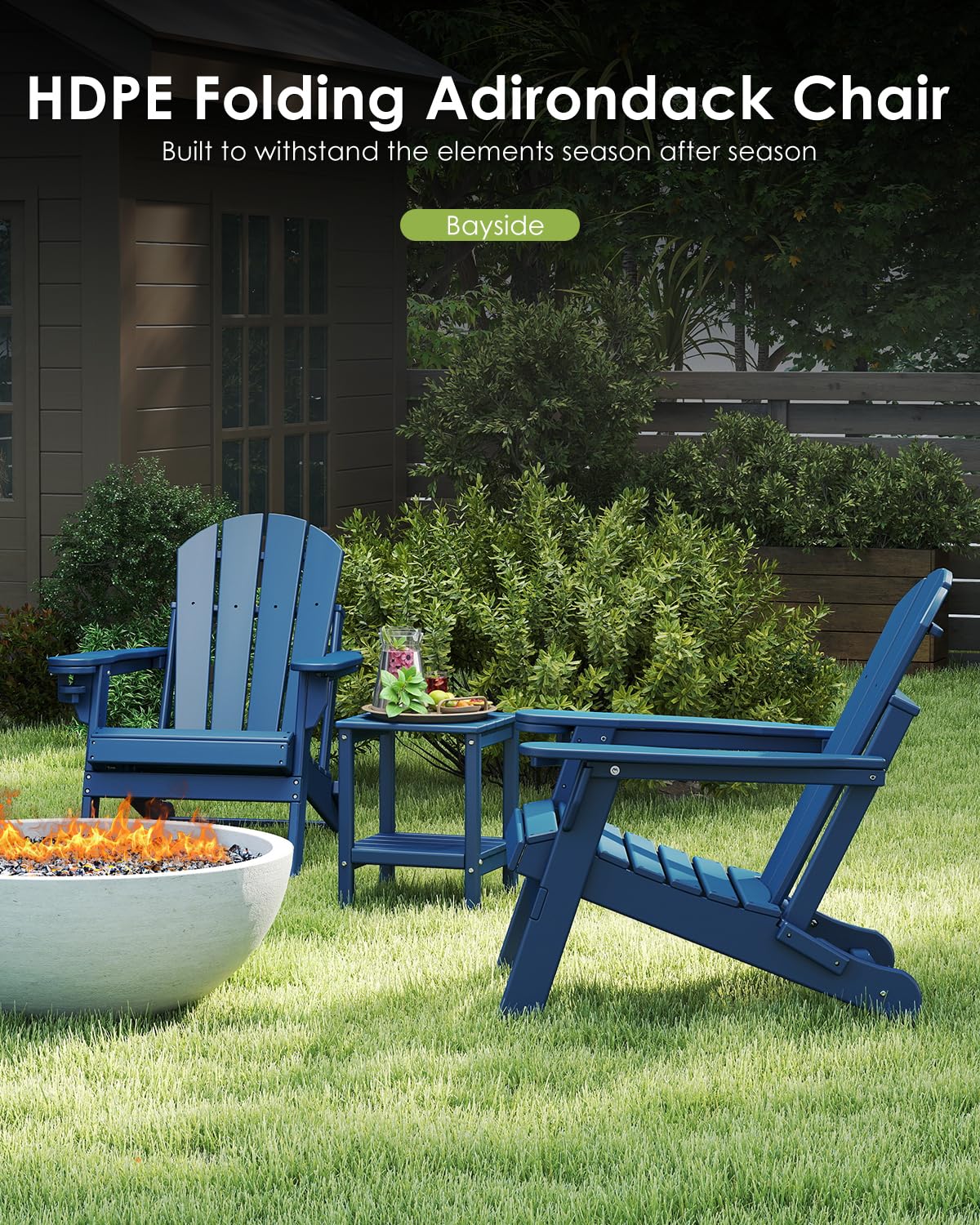 Chair Set 2, Folding All Weath - огляд і ціна Outdoor Furniture Fire Pit Set
