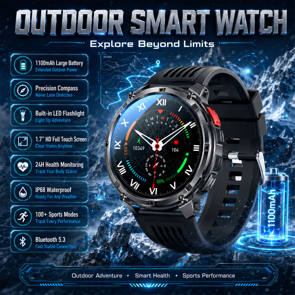 2026 New YAOCX AMOLED Smartwat - огляд і ціна Outdoor Rug Waterproof