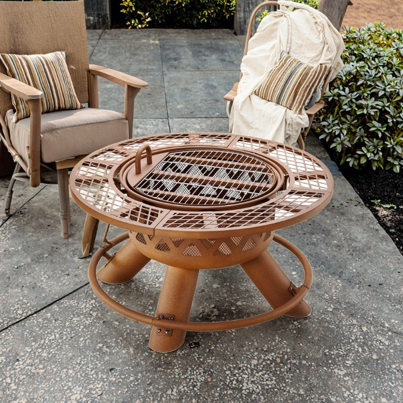 2026 Modern Outdoor Steel Char - огляд і ціна Outdoor Furniture Fire Pit Set