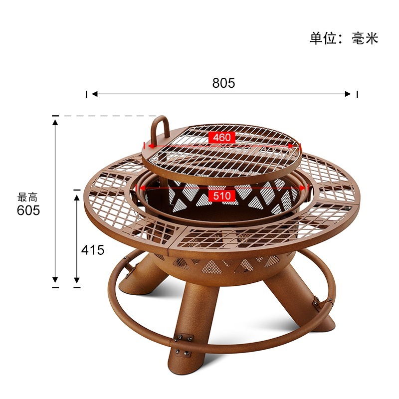 2026 Modern Outdoor Steel Char - огляд і ціна Outdoor Furniture Fire Pit Set