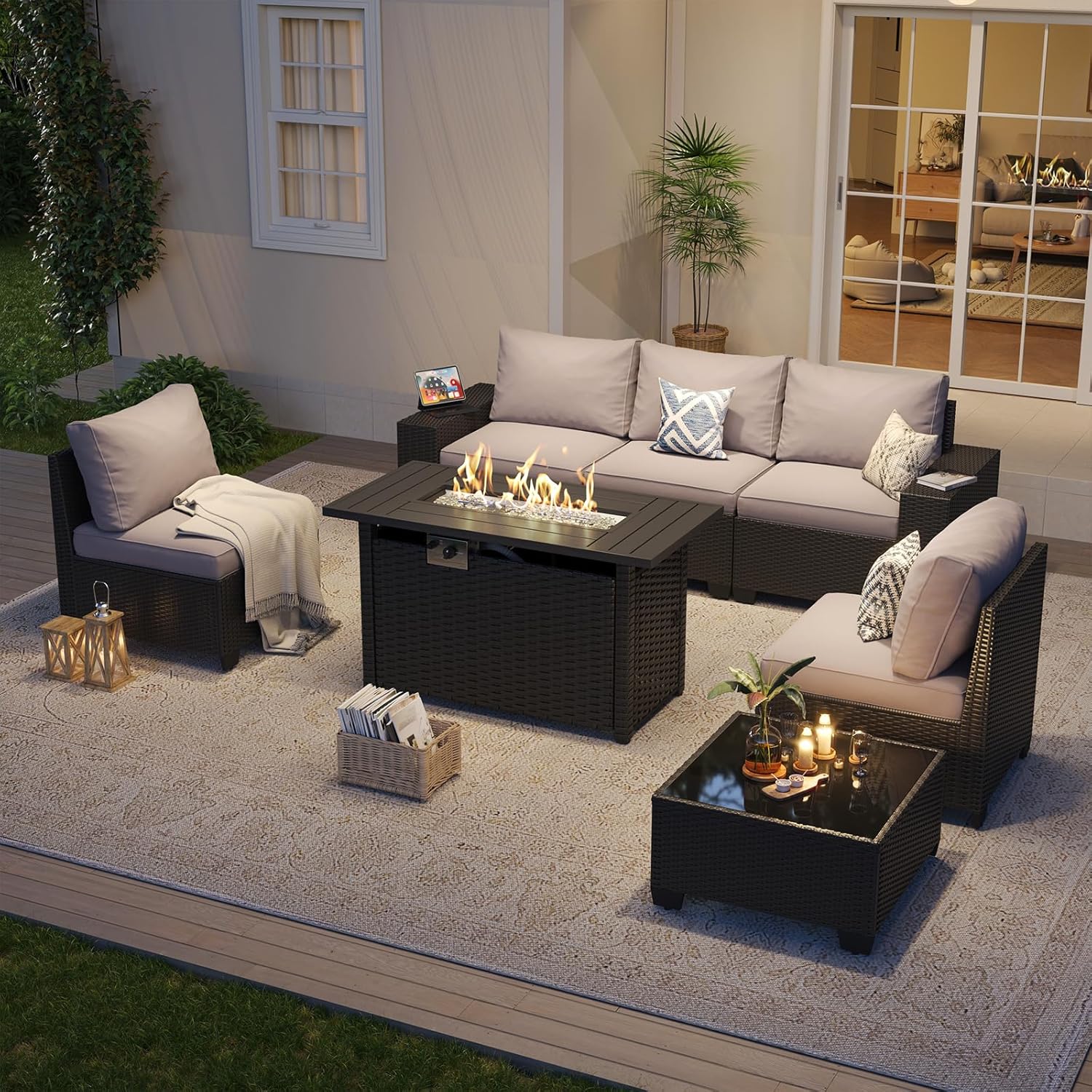 Outdoor Patio Furniture Set wi - огляд і ціна Outdoor Furniture Fire Pit Set