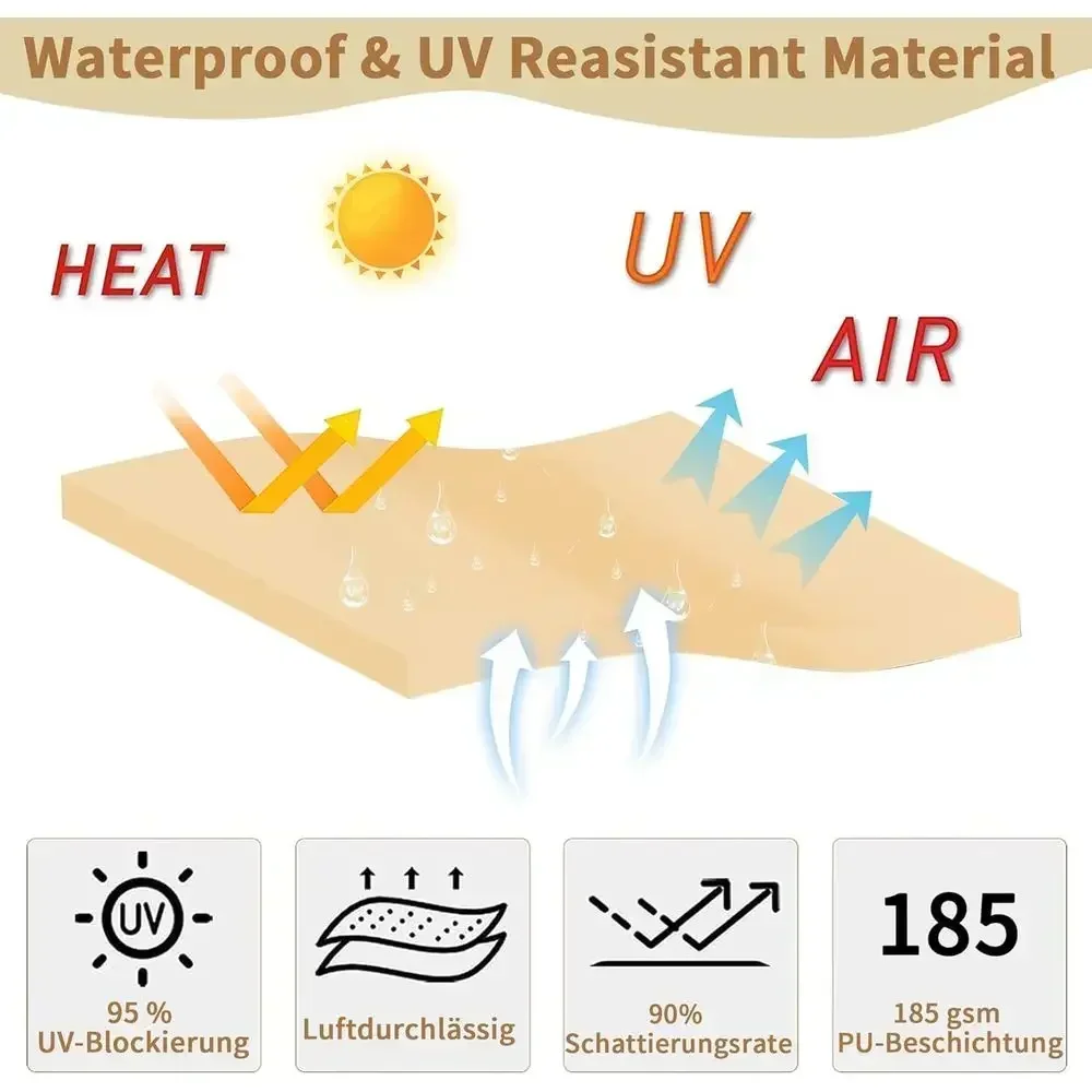 Sun Shade Sail, Waterproof Sha - огляд і ціна Sun Sail Shade