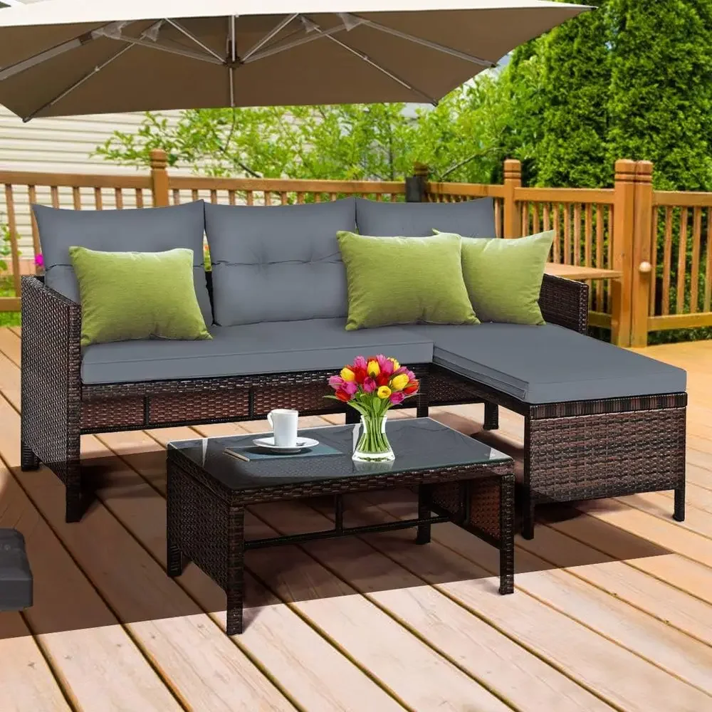 Wicker Patio urniture Set Couc - огляд і ціна Rattan Lounge Set