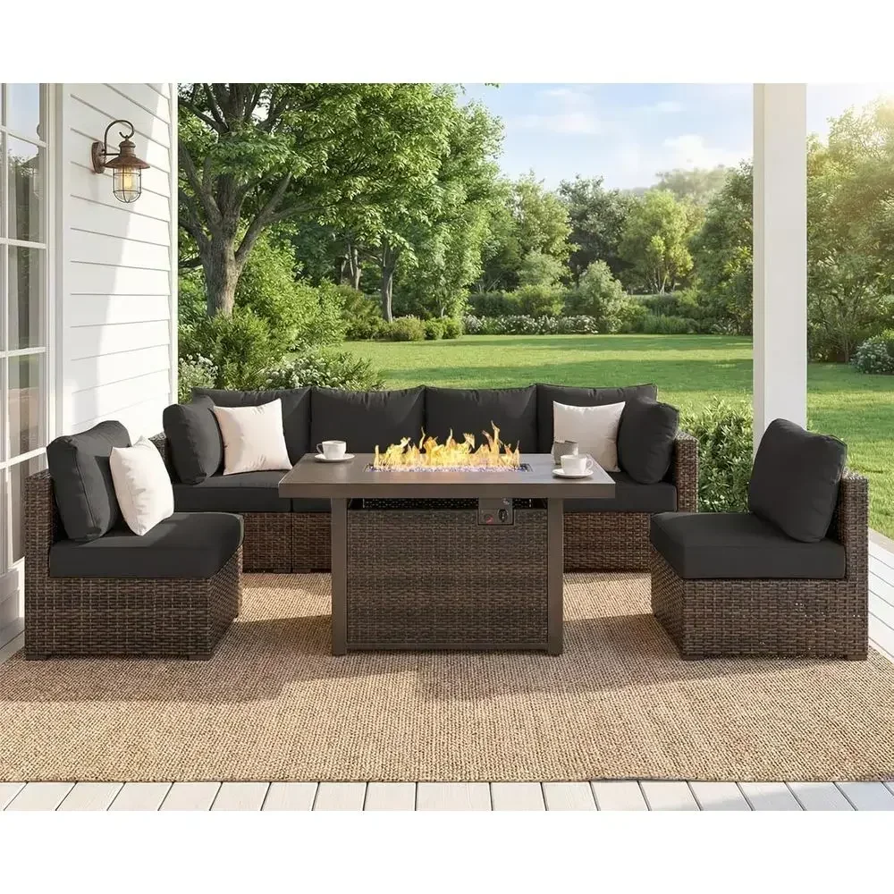 7-Piece Outdoor Patio Furnitur - огляд і ціна Outdoor Furniture Fire Pit Set