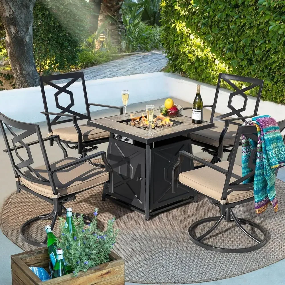 5-Piece Outdoor Patio Furnitur - огляд і ціна Outdoor Furniture Fire Pit Set