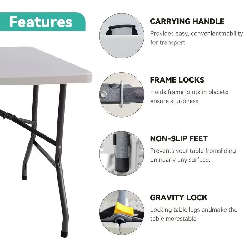 Folding Table,Portable Plastic - огляд і ціна Outdoor Furniture In Store
